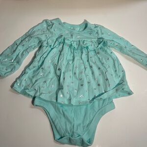 Garanimals Aqua Baby Dress with Silver Stars